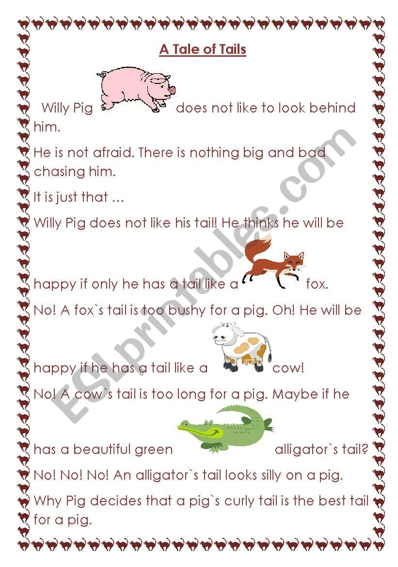 Children`s tales worksheet